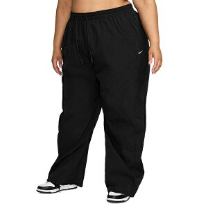 iCL fB[X JWApc {gX Plus Size Windrunner High-Waist Woven Open-Hem Pants Black/white