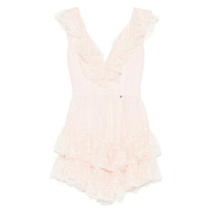 �j�b�T ���f�B�[�X �����s�[�X �g�b�v�X Rhinestone-embellished lace mini dress Pink