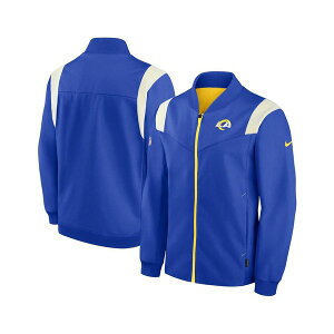 iCL Y WPbgu] AE^[ Men's Royal Los Angeles Rams Sideline Coaches Bomber Full-Zip Jacket Royal, Gold