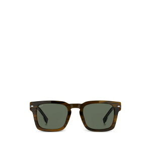 �{�X �����Y �T���O���X�E�A�C�E�F�A �A�N�Z�T���[ Striped rectangle sunglasses Brown