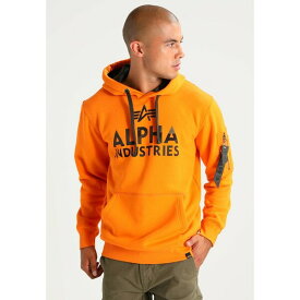 アルファインダストリーズ メンズ パーカー・スウェットシャツ アウター FOAM PRINT - Hoodie - alpha orange