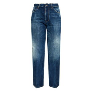 �f�B�[�X�N�G�A�[�h ���f�B�[�X �f�j���p���c �{�g���X Distressed-effect jeans Blue