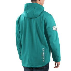 カールバンクス メンズ ジャケット＆ブルゾン アウター Miami Dolphins GIII Sports by Carl Banks Soft Shell FullZip Hoodie Jacket Aqua