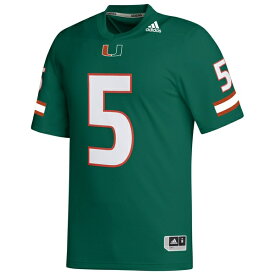 アディダス メンズ ユニフォーム トップス Ray Ray Joseph Miami Hurricanes adidas NIL Football Player Jersey Green