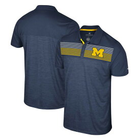 コロシアム メンズ ポロシャツ トップス Michigan Wolverines Colosseum Big & Tall Langmore Polo Navy