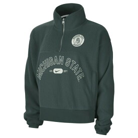 ナイキ レディース ジャケット＆ブルゾン アウター Michigan State Spartans Nike Women's Fly Fleece QuarterZip Jacket Green