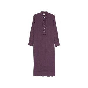 �}�b�V�� �A���o ���f�B�[�X �����s�[�X �g�b�v�X Nell long-sleeves midi dress Purple
