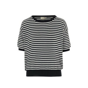 �u���[�m�}�l�b�e�B ���f�B�[�X �j�b�g&�Z�[�^�[ �A�E�^�[ Striped-pattern crew-neck sweater Black
