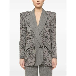 �j�b�T ���f�B�[�X �W���P�b�g���u���]�� �A�E�^�[ Sequin-embellished double-breasted blazer Grey
