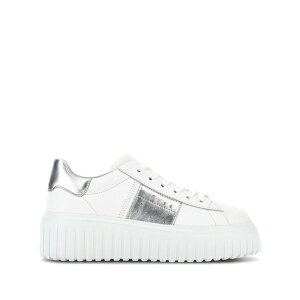 �z�[�K�� ���f�B�[�X �X�j�[�J�[ �V���[�Y H-stripes lace-up leather sneakers White