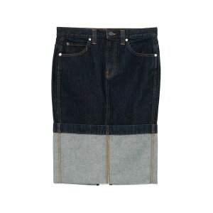 �J�C�g ���f�B�[�X �X�J�[�g �{�g���X Kilian two-tone denim midi skirt Blue