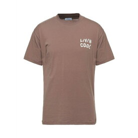 【送料無料】 リビンクール メンズ Tシャツ トップス T-shirts Brown