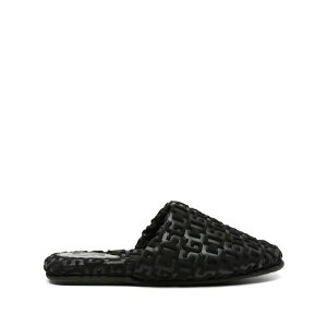 �W�[�V�[�f�B�[�G�X �����Y �T���_�� �V���[�Y Logo-embossed monogram slippers Black