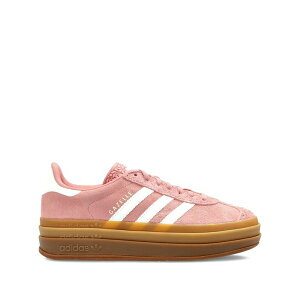 �A�f�B�_�X ���f�B�[�X �X�j�[�J�[ �V���[�Y Gazelle bold suede three-stripe sneakers Pink