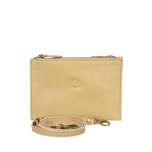 �C�� �r�]���e ���f�B�[�X �N���b�`�o�b�O �o�b�O Double-zip leather clutch Neutrals