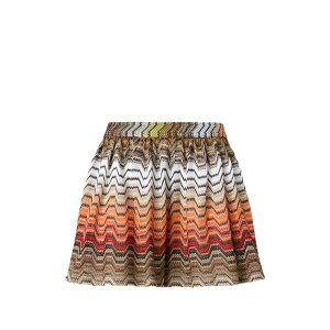 �~�b�\�[�j ���f�B�[�X �X�J�[�g �{�g���X Zig-zag mini skirt Brown