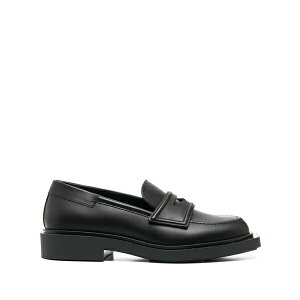 �g�����W���C�� ���f�B�[�X �X���b�|���E���[�t�@�[ �V���[�Y Almond-toe leather loafers Black