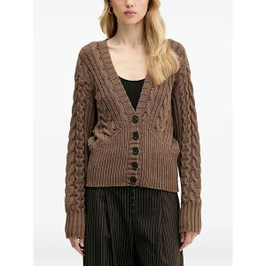 �~�X �V�b�N�X�e�B ���f�B�[�X �J�[�f�B�K�� �A�E�^�[ Button-fastening cardigan Brown