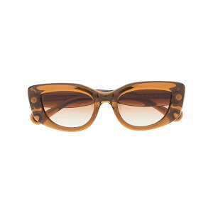�����o�� ���f�B�[�X �T���O���X���A�C�E�F�A �A�N�Z�T���[ Engraved-logo tinted sunglasses Brown