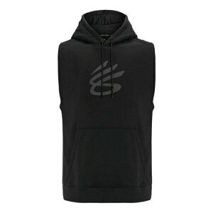 Under Armour A_[A[}[ Y Xj[J[ yUnder Armour Curry Fleece Sleeveless Hoodie 'Black' 1374301-001z TCY US_M_M