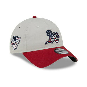 �j���[�G�� �����Y �X�q �A�N�Z�T���[ Men's Red Oakland Athletics 2024 Fourth of July 9TWENTY Adjustable Hat Khaki