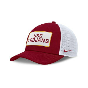 �i�C�L �����Y �X�q �A�N�Z�T���[ Men's Cardinal/White USC Trojans 2025 On-Field Rise Patch Trucker Adjustable Hat Cardinal, White