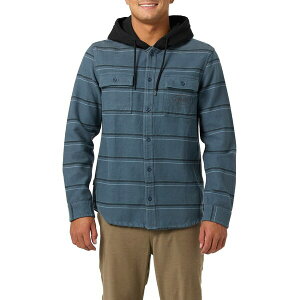 �I�j�[�� �����Y �V���c �g�b�v�X Men's Archer Hooded Flannel Shirt Dark Slate