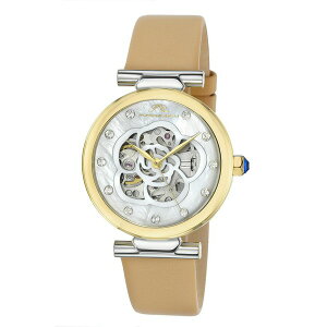 ポルサモンブリュー レディース 腕時計 アクセサリー Women's Laura Automatic Genuine Leather Band Watch 1212CLAL Beige