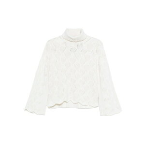 �c�C���Z�b�g ���f�B�[�X �j�b�g&�Z�[�^�[ �A�E�^�[ Cable-knit turtleneck sweater White