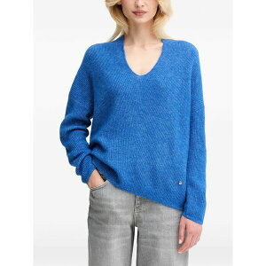 ���X ���b�V�� ���f�B�[�X �j�b�g&�Z�[�^�[ �A�E�^�[ Thora v-neck sweater Blue
