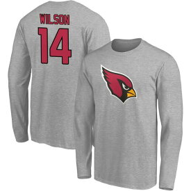 ファナティクス メンズ Tシャツ トップス Arizona Cardinals Fanatics Branded Team Authentic Custom Long Sleeve TShirt Wilson,Michael-14