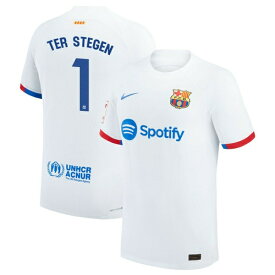 ナイキ メンズ ユニフォーム トップス Barcelona Nike 2023/24 Away Custom Authentic Jersey White