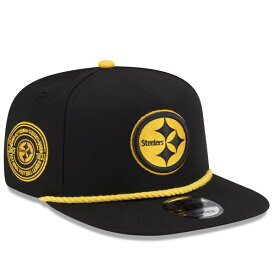 ニューエラ メンズ 帽子 アクセサリー Pittsburgh Steelers New Era Captain Snapback Hat Black