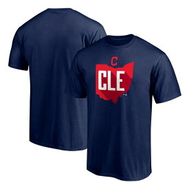 ファナティクス メンズ Tシャツ トップス Cleveland Indians Fanatics Branded Hometown CLE TShirt Navy