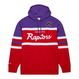 ミッチェル&ネス メンズ パーカー・スウェットシャツ アウター Toronto Raptors Mitchell & Ness Head Coach Pullover Hoodie Red/Purple