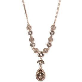 ジバンシー レディース ネックレス・チョーカー・ペンダントトップ アクセサリー Multi-Crystal Y-Neck Necklace Rose Gold