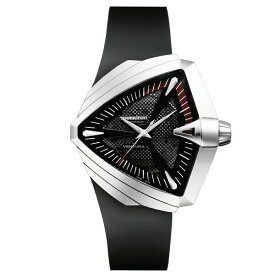 ハミルトン メンズ 腕時計 アクセサリー Men's Swiss Automatic Ventura XXL Black Rubber Strap Watch 27mm H24655331 No Color