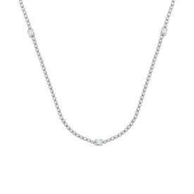 バッジェリーミシュカ レディース ネックレス・チョーカー・ペンダントトップ アクセサリー Lab Grown Diamond Round- & Emerald-Cut 17" Collar Necklace (3 ct. t.w.) in 14k White Gold White Gold