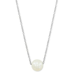 ジャニ ベルニーニ レディース ネックレス・チョーカー・ペンダントトップ アクセサリー Cultured Freshwater Pearl (8mm) Solitaire 18" Pendant Necklace, Created for Macy's Silver