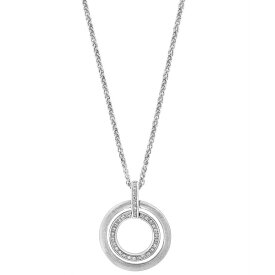 エフィー コレクション レディース ネックレス・チョーカー・ペンダントトップ アクセサリー EFFY&reg; Diamond Double Circle 18" Pendant Necklace (1/10 ct. t.w.) in Sterling Silver Sterling Silver