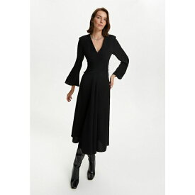 ノクチューン レディース ワンピース トップス Women's V-Neck Crepe Dress Black