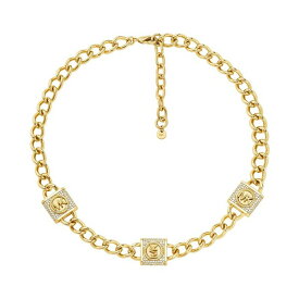 マイケルコース メンズ ネックレス・チョーカー アクセサリー Cubic Zirconia Pave Station Lock Chain Necklace Gold