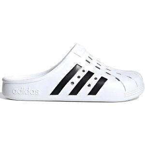 adidas �A�f�B�_�X �����Y �X�j�[�J�[ �yadidas Adilette Clog White Black�z �T�C�Y US_9(27.0cm) Cloud White/Core Black/Cloud White