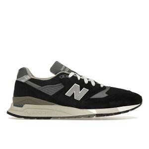 New Balance �j���[�o�����X �����Y �X�j�[�J�[ �yNew Balance 998 MiUSA Black Silver�z �T�C�Y US_M_4 Black/Silver