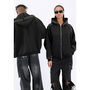 A^[ Y T_ V[Y UNISEX - Zip-up sweatshirt - black