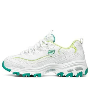 Skechers �X�P�b�`���[�Y ���f�B�[�X �X�j�[�J�[ �y(WMNS) Skechers D Lites 1.0 Low-Top Running Shoes White/Green 99999863-WGR�z �T�C�Y US_9.5(26.5cm)