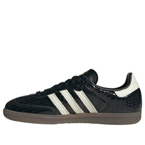 adidas �A�f�B�_�X ���f�B�[�X �X�j�[�J�[ �y(WMNS) adidas Samba Patent Snakeskin 'Black Off White' IH9015�z �T�C�Y US_8.5(25.5cm)