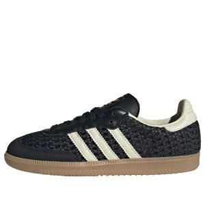 adidas �A�f�B�_�X ���f�B�[�X �X�j�[�J�[ �y(WMNS) adidas Samba 'Basketweave Black' HQ9282�z �T�C�Y US_W_12.5