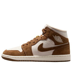 Jordan �W���[�_�� ���f�B�[�X �X�j�[�J�[ �y(WMNS) Air Jordan 1 Mid 'Light British Tan Choke' BQ6472-203�z �T�C�Y US_6.5(23.5cm)