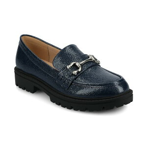 W[j[RNV fB[X Xb|E[t@[ V[Y Women's Jessamey Lug Sole Loafers Navy Crinkle Patent